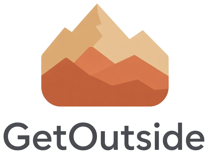 GetOutside logo: layered mountains above the word GetOutside